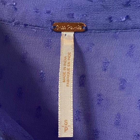 Free People Cropped Chiffon Textured Top - Picture 5 of 5